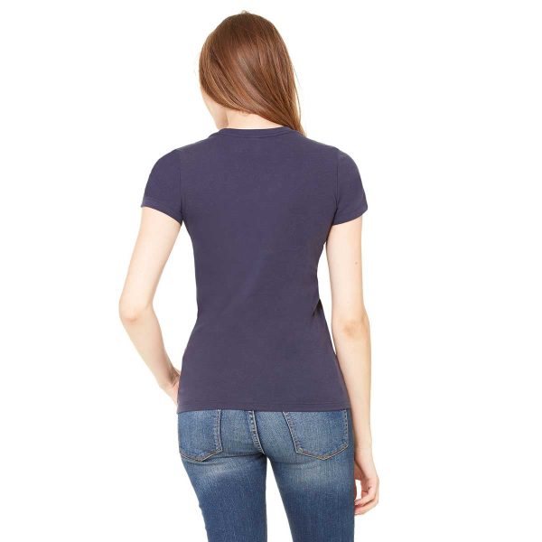 Bella + Canvas Women s Navy Poly-Cotton Short-Sleeve T-Shirt Online Sale - Image 2