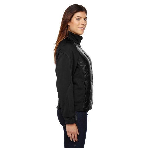 North End Women s Black Epic Insulated Hybrid Bonded Fleece Jacket Cheap - Image 4