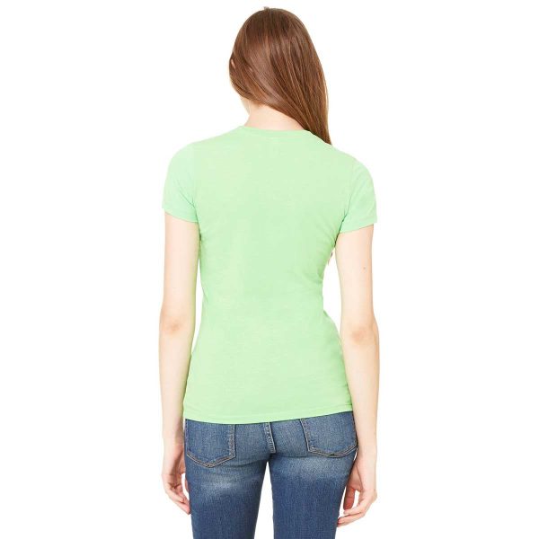 Bella + Canvas Women s Neon Green Poly-Cotton Short-Sleeve T-Shirt For Discount - Image 2