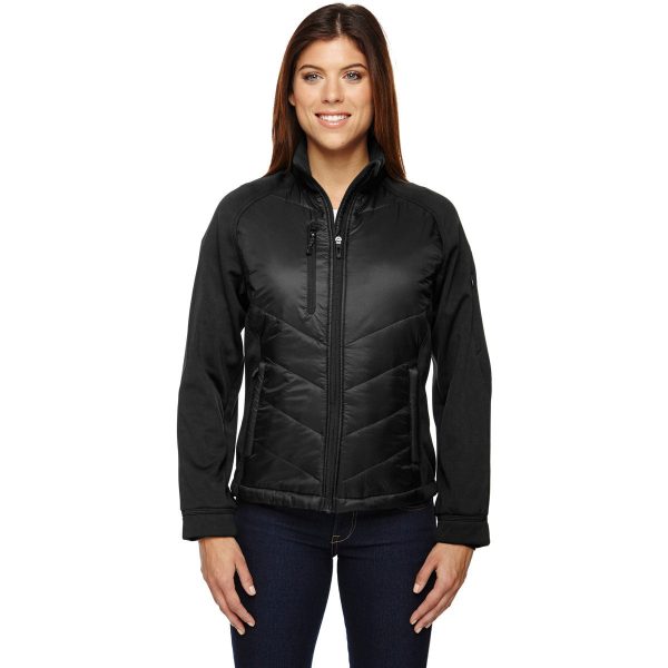 North End Women s Black Epic Insulated Hybrid Bonded Fleece Jacket Cheap - Image 2