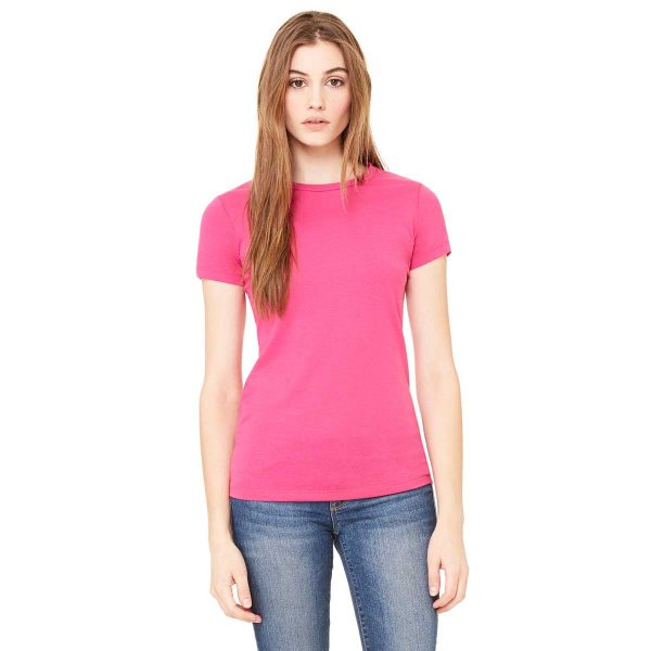 Bella + Canvas Women s Berry Poly-Cotton Short-Sleeve T-Shirt Hot on Sale
