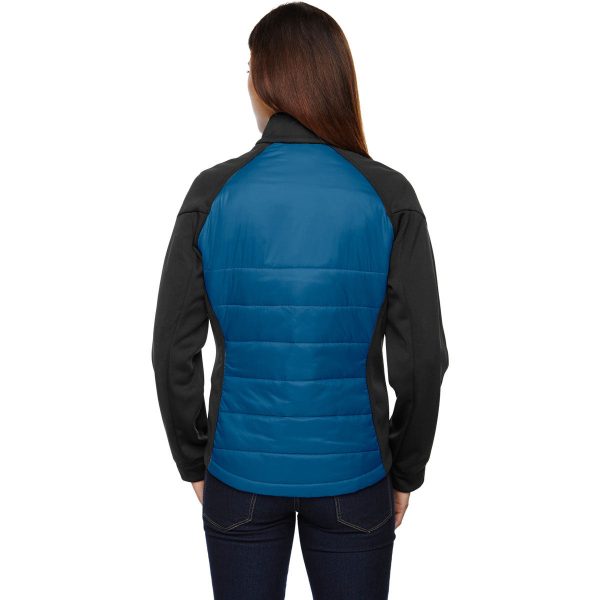 North End Women s Olympic Blue Epic Insulated Hybrid Bonded Fleece Jacket For Discount - Image 3