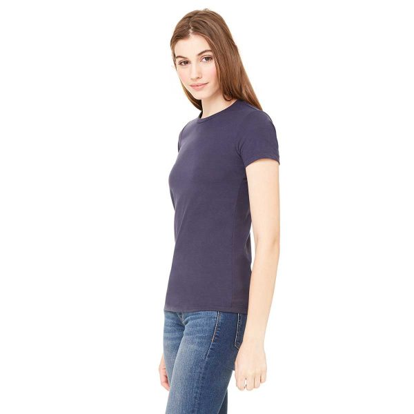Bella + Canvas Women s Navy Poly-Cotton Short-Sleeve T-Shirt Online Sale - Image 3