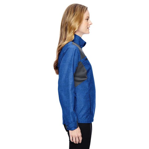 North End Women s Nautical Blue Interactive Sprint Printed Jacket Online now - Image 4