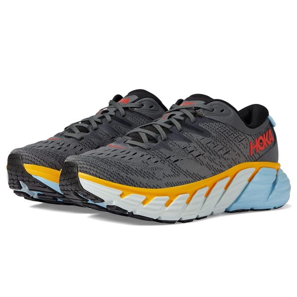 (Open Box) Hoka Gaviota 4 Men s Everyday Running Shoe - Castlerock   Anthracite - Size 10 For Sale - Image 2